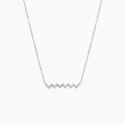 Collier Elixanne Argent Blanc Oxyde De Zirconium