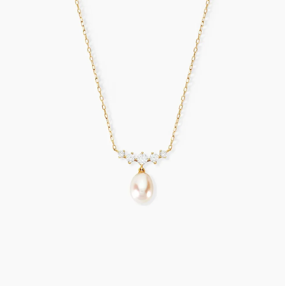 Collier Elysia Or Jaune Perle De Culture Oxyde De Zirconium
