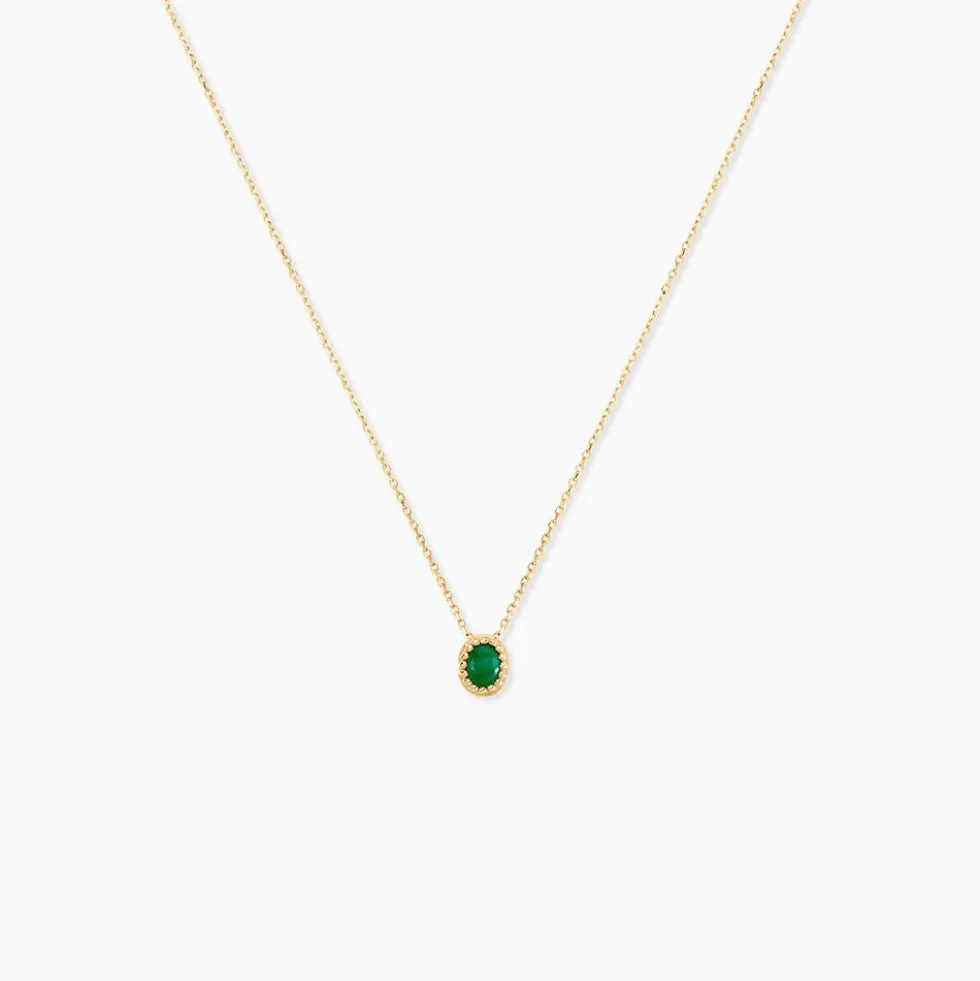 Collier Emaria Or Jaune Emeraude