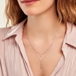Collier Emmie Argent Blanc Oxyde De Zirconium