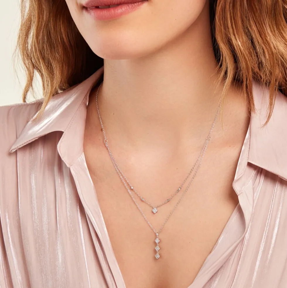 Collier Emmie Argent Blanc Oxyde De Zirconium