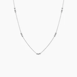 Collier Eniola Argent Blanc