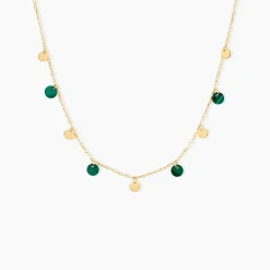Collier Epurea Or Jaune Malachite