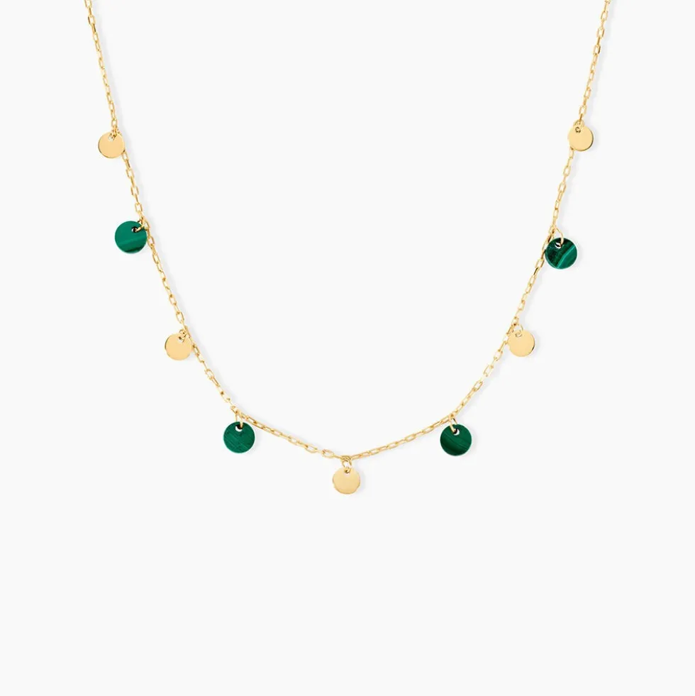 Collier Epurea Or Jaune Malachite