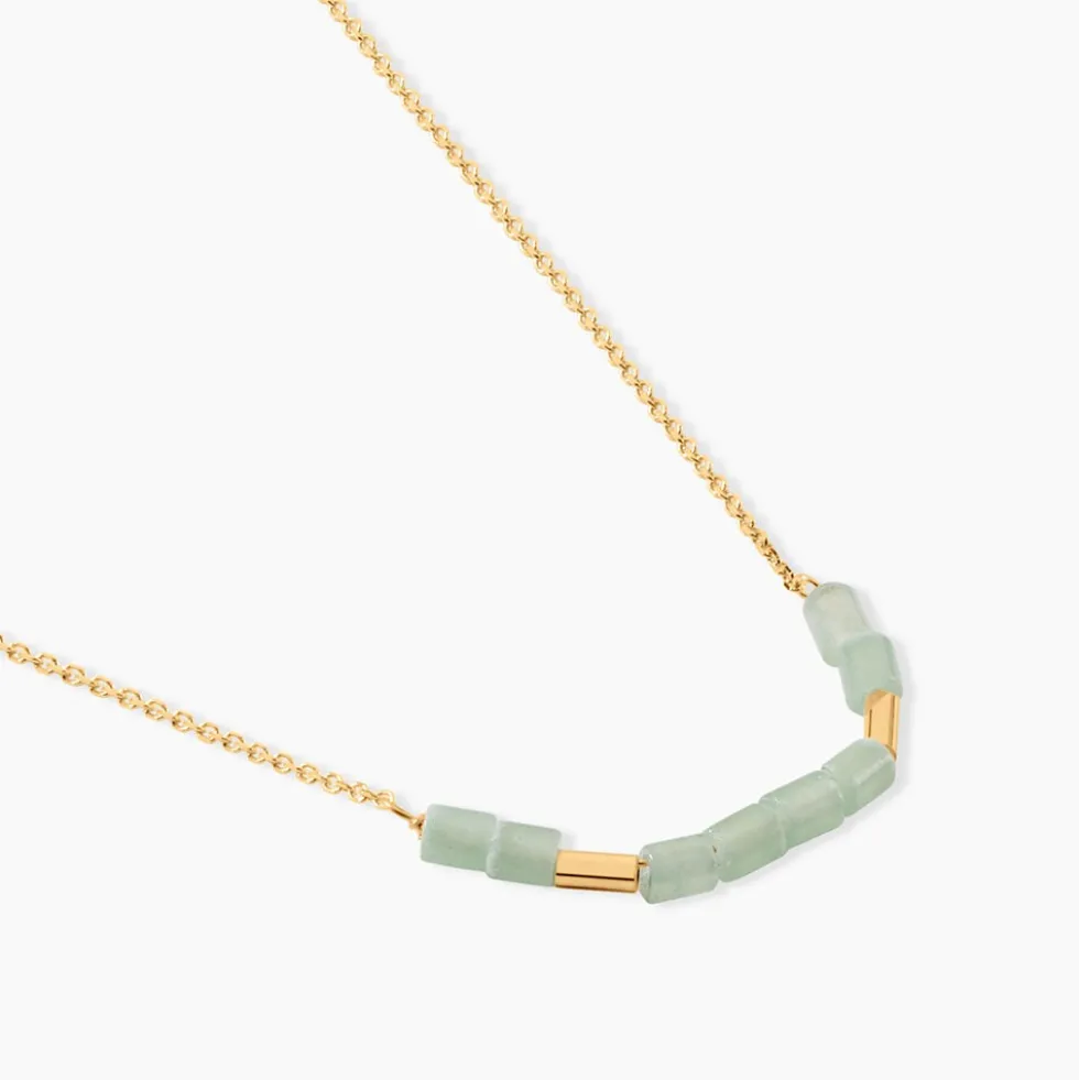 Collier Erdmann Or Jaune Aventurine