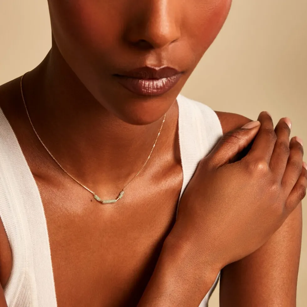 Collier Erdmann Or Jaune Aventurine