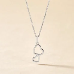 Collier Estina Argent Blanc