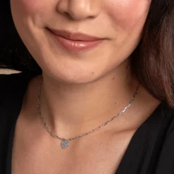 Collier Etincelante Argent Blanc