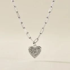 Collier Etincelante Argent Blanc