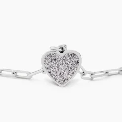 Collier Etincelante Argent Blanc