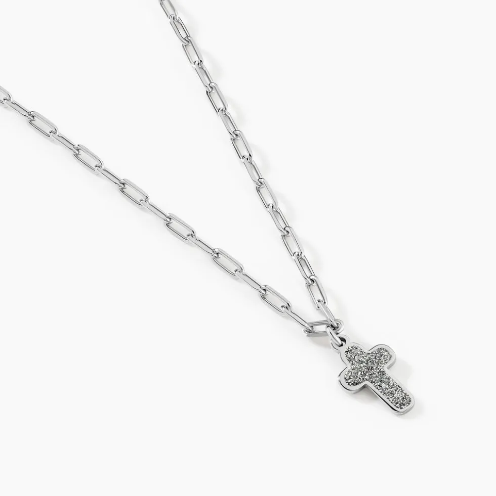 Collier Etincelante Argent Blanc