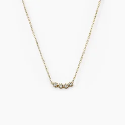 Collier Eva Acier Jaune Cristal