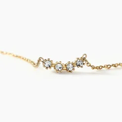 Collier Eva Acier Jaune Cristal