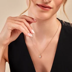 Collier Eva Acier Jaune Oxyde De Zirconium