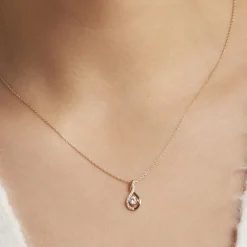 Collier Evana Or Jaune Oxyde De Zirconium