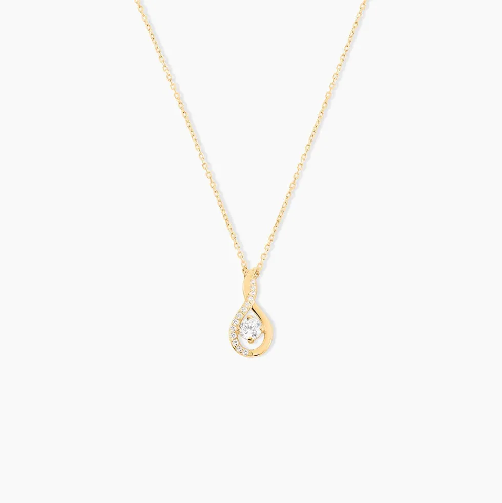 Collier Evana Or Jaune Oxyde De Zirconium