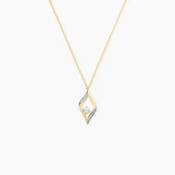 Collier Eye Or Jaune Oxyde De Zirconium