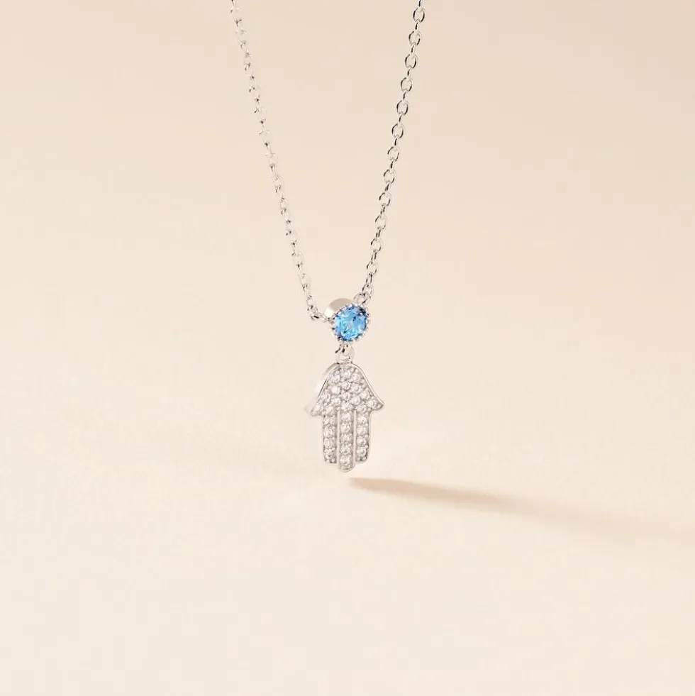 Collier Fidelma Argent Blanc Spinelle Oxyde De Zirconium
