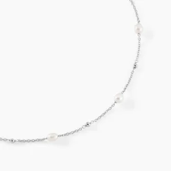 Collier Flawless Argent Blanc Perle De Culture