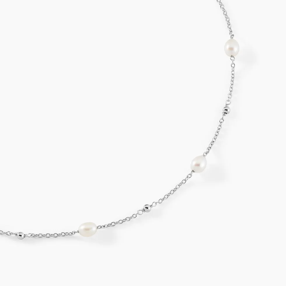 Collier Flawless Argent Blanc Perle De Culture