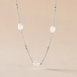 Collier Flawless Argent Blanc Perle De Culture