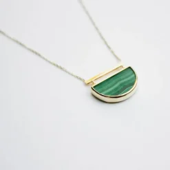 Collier Florica Or Jaune Malachite