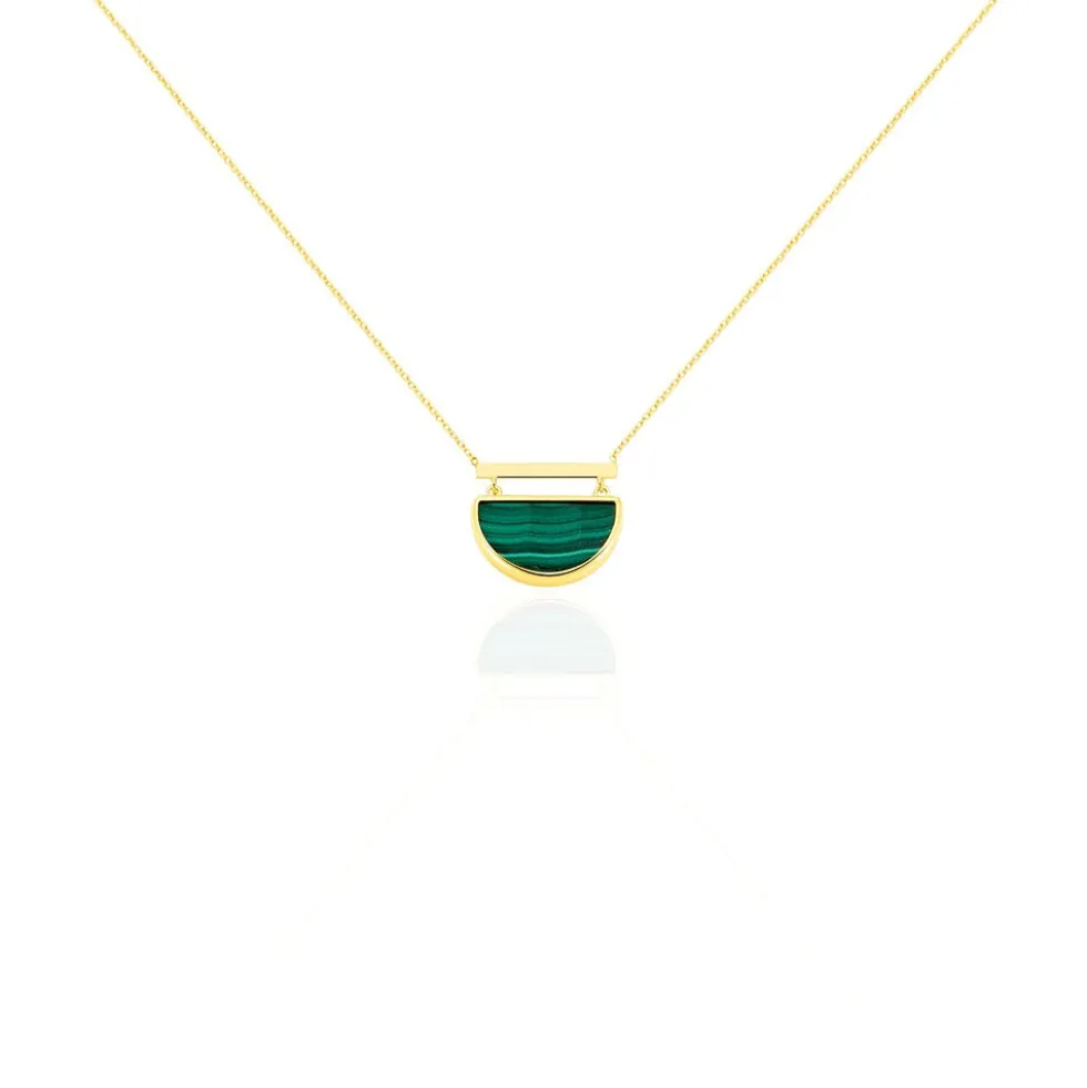 Collier Florica Or Jaune Malachite