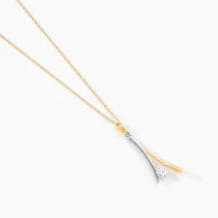 Collier Formev Or Bicolore Oxyde De Zirconium