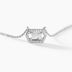 Collier Gia Argent Blanc Oxyde De Zirconium