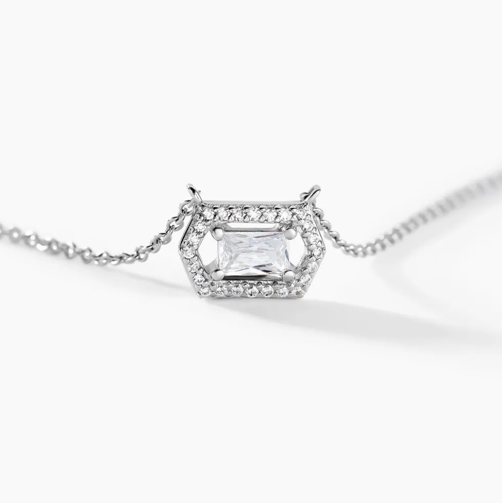 Collier Gia Argent Blanc Oxyde De Zirconium