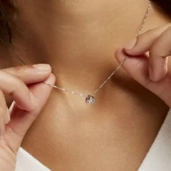 Collier Giulya Argent Blanc Oxyde De Zirconium