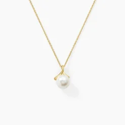 Collier Gladdie Or Jaune Perle De Culture
