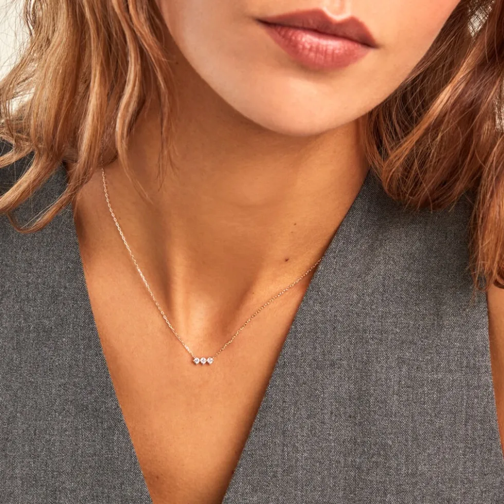 Collier Graziano Or Jaune Diamant Synthétique