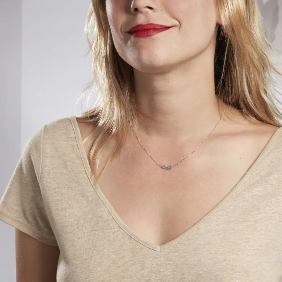 Collier Graziella Argent Blanc