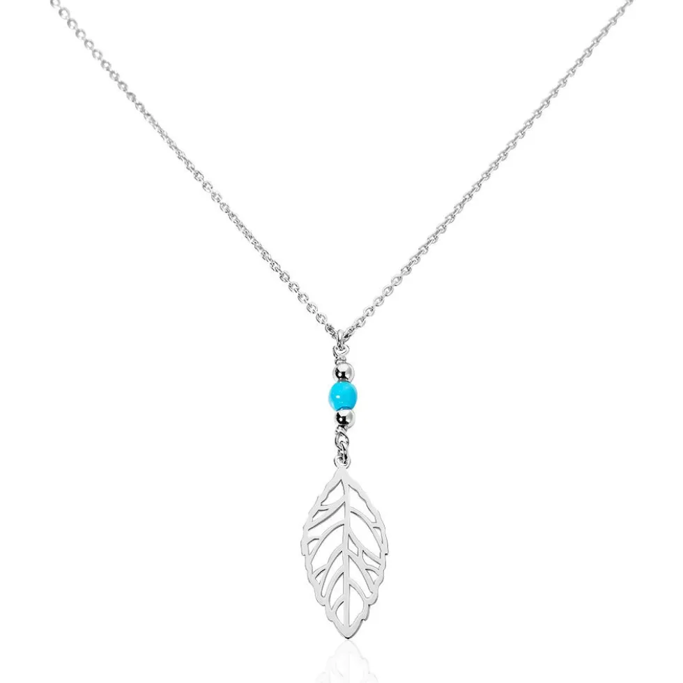 Collier Grethel Argent Blanc Turquoise