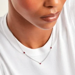 Collier Griotte Argent Blanc