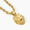 Collier Guess Lion King Acier Jaune