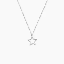 Collier Gyliane Argent Blanc Oxyde De Zirconium