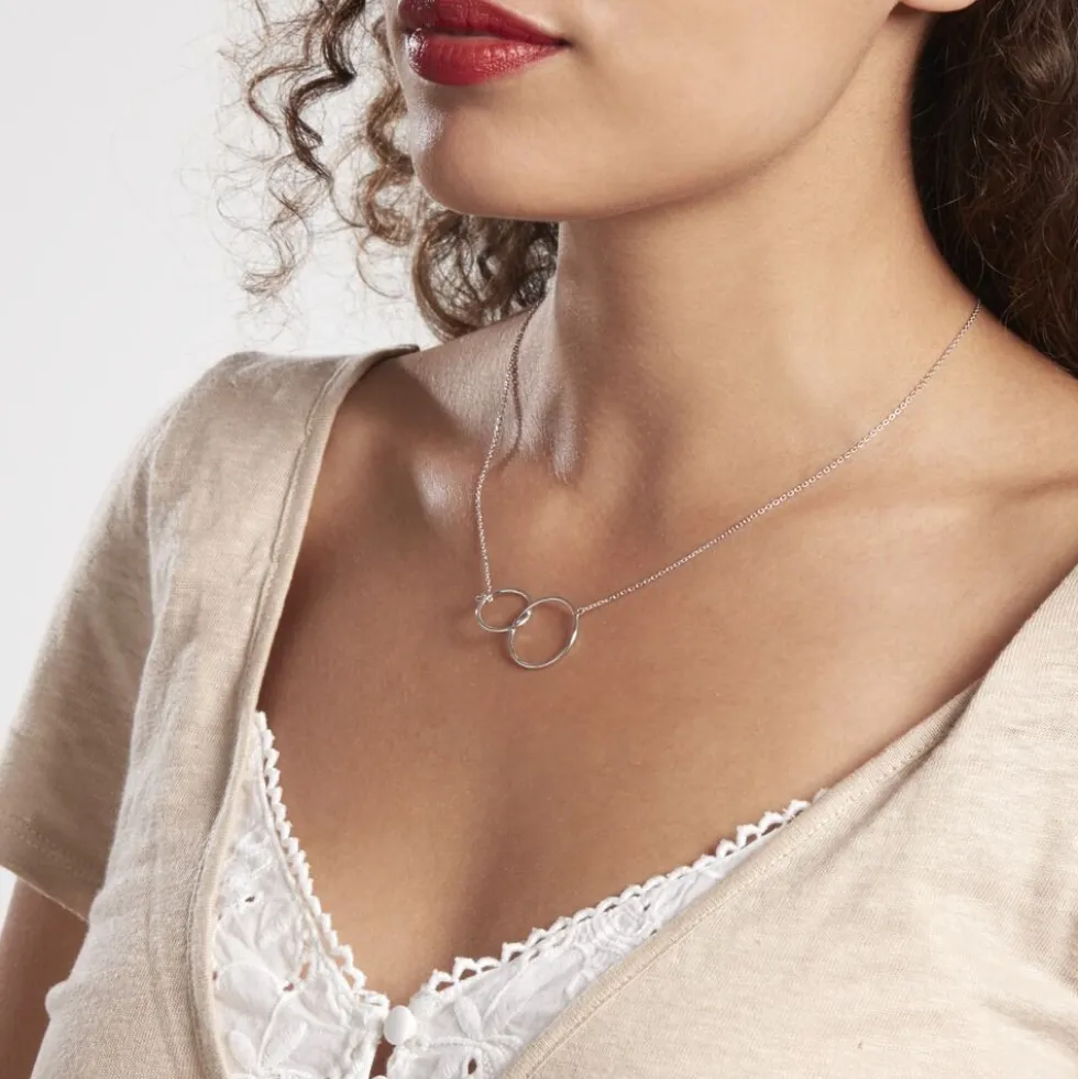 Collier Havana Argent Blanc