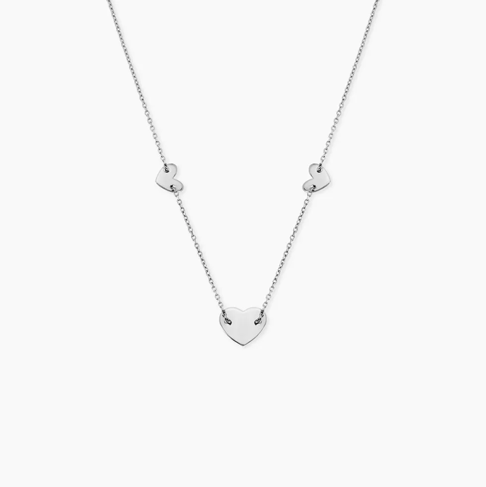 Collier Hearten Argent Blanc