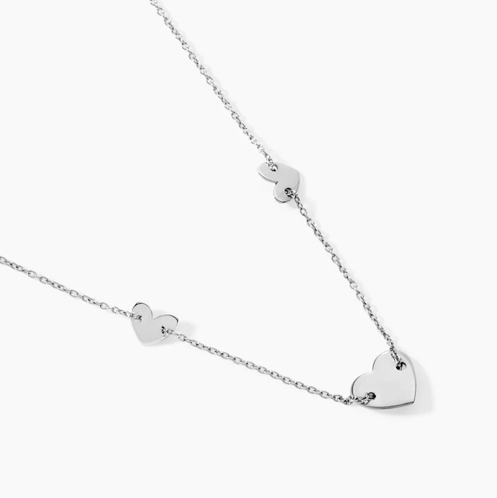 Collier Hearten Argent Blanc