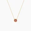 Collier Heida Or Jaune Calcédoine