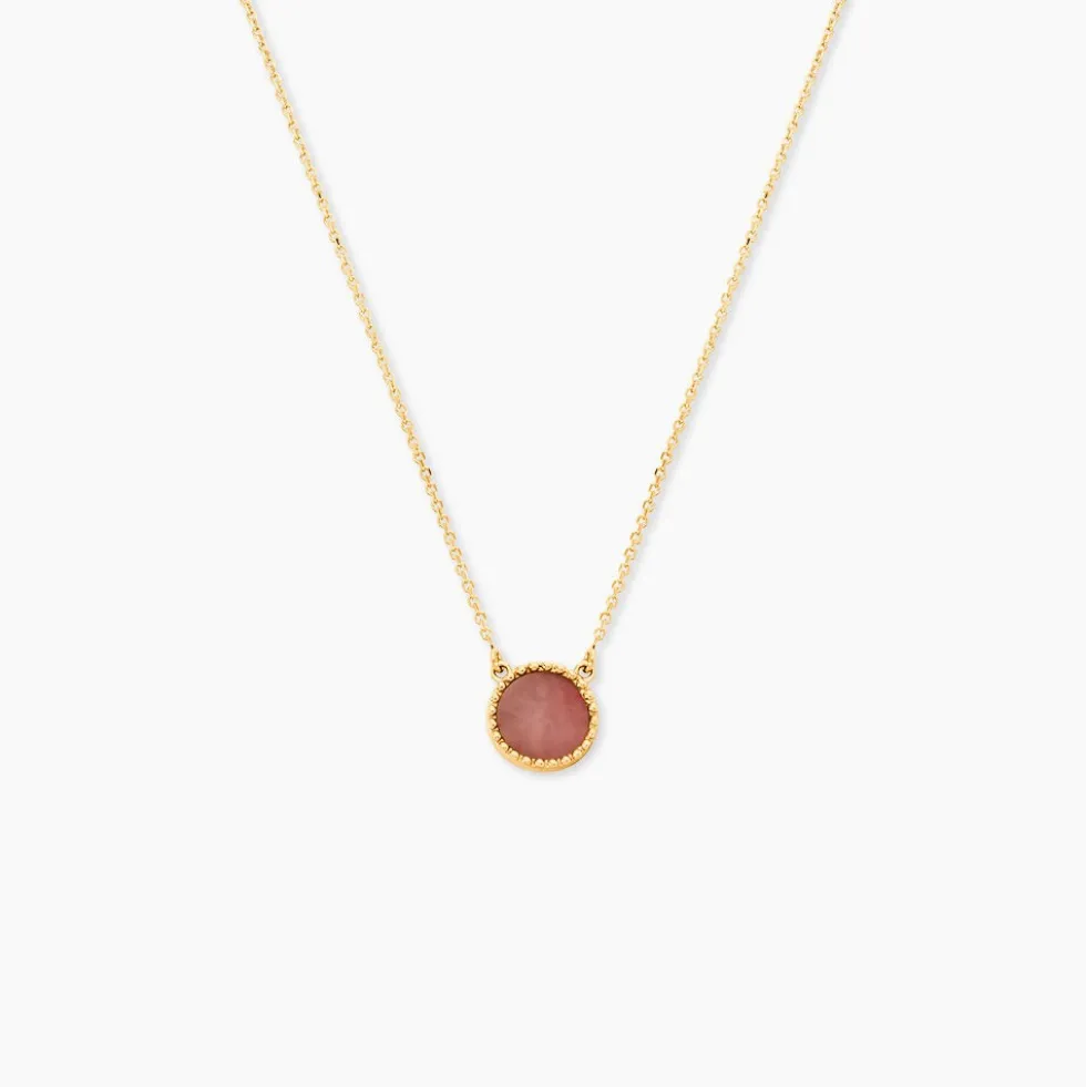 Collier Heida Or Jaune Calcédoine