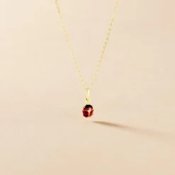 Collier Helidie Coccinelle Or Jaune