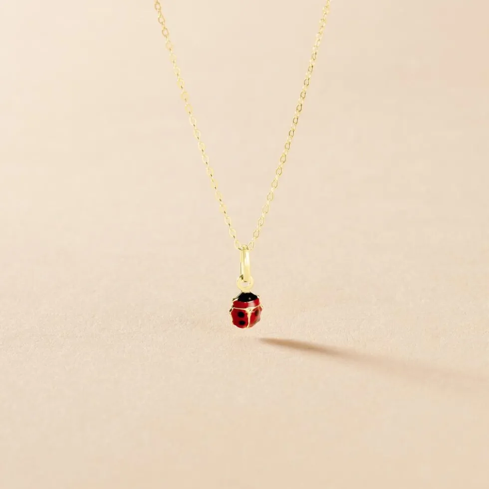 Collier Helidie Coccinelle Or Jaune