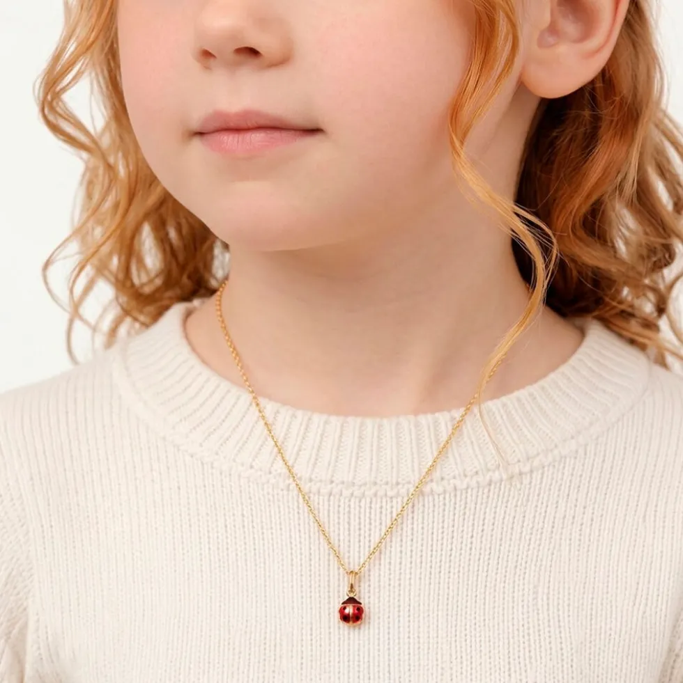 Collier Helidie Coccinelle Or Jaune