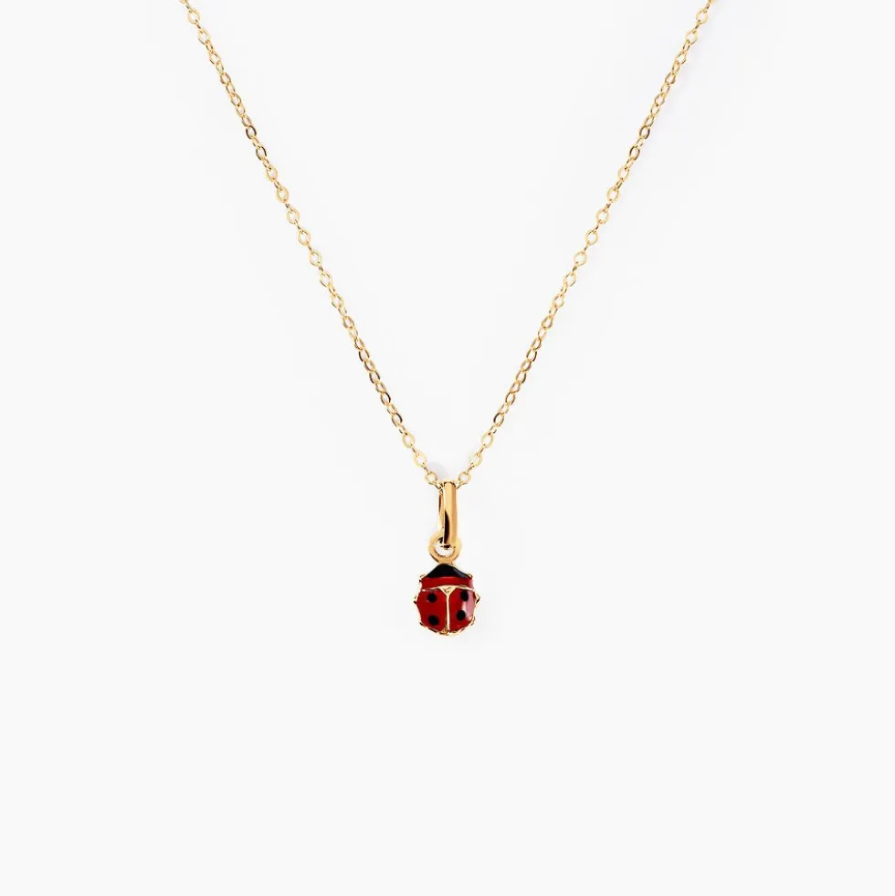 Collier Helidie Coccinelle Or Jaune