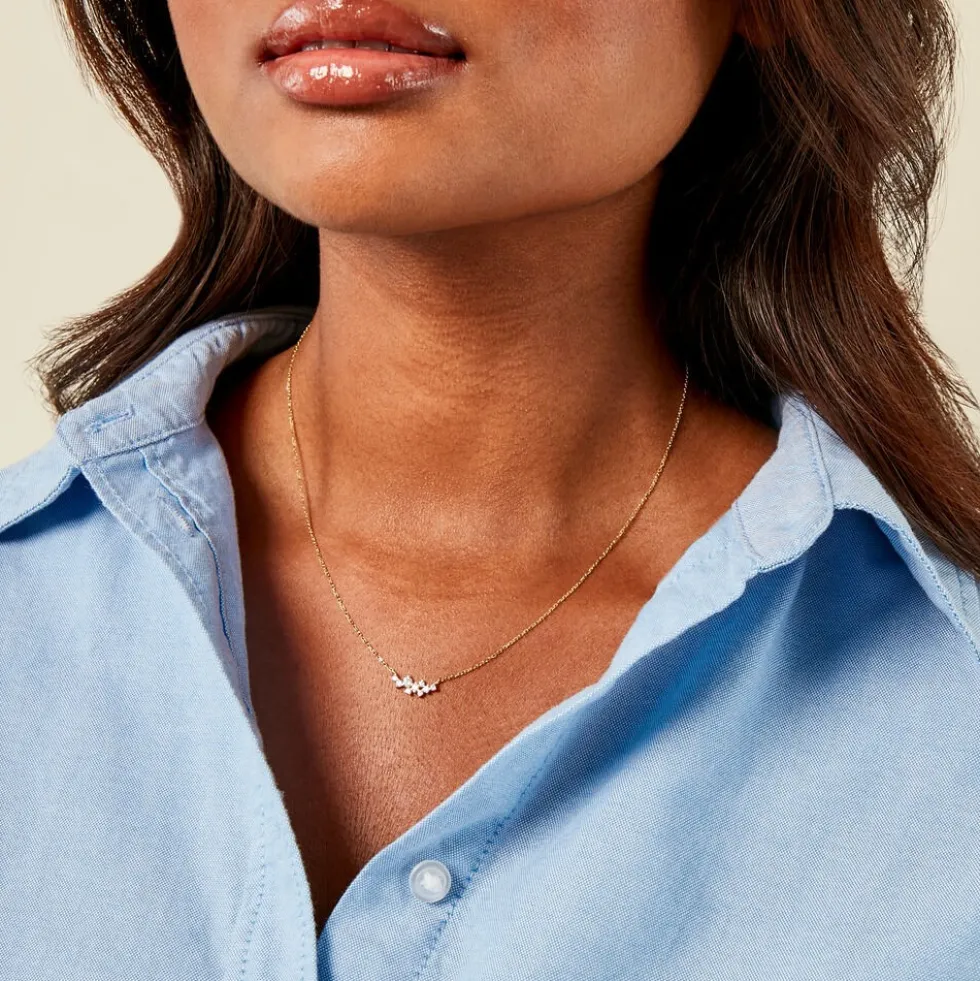 Collier Illumia Or Jaune Oxyde De Zirconium