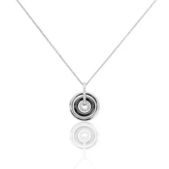 Collier Ina Argent Blanc Céramique Et Oxyde De Zirconium