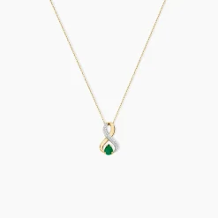 Collier Iolo Or Jaune Emeraude